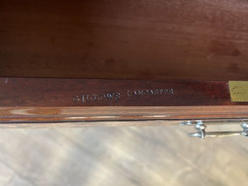 LATE VICTORIAN INLAID MAHOGANY GILLOWS OF LANCASTER DESK - ADDITIONAL PHOTO 4