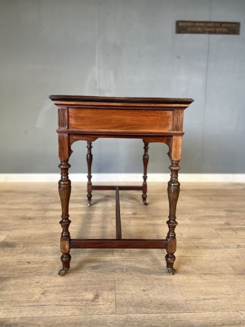 LATE VICTORIAN INLAID MAHOGANY GILLOWS OF LANCASTER DESK - ADDITIONAL PHOTO 6