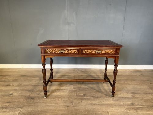 LATE VICTORIAN INLAID MAHOGANY GILLOWS OF LANCASTER DESK - ADDITIONAL PHOTO 7