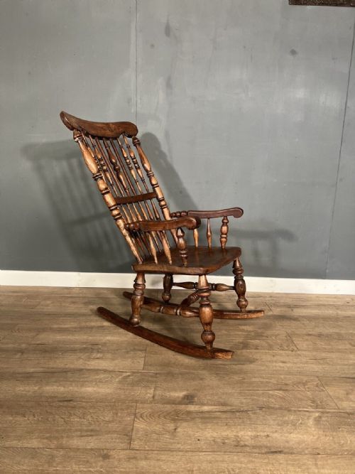 Country Elm , Ash and Fruitwood Victorian Rocking Chair