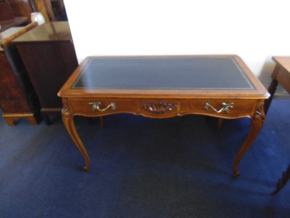 Louis XV style leather top desk