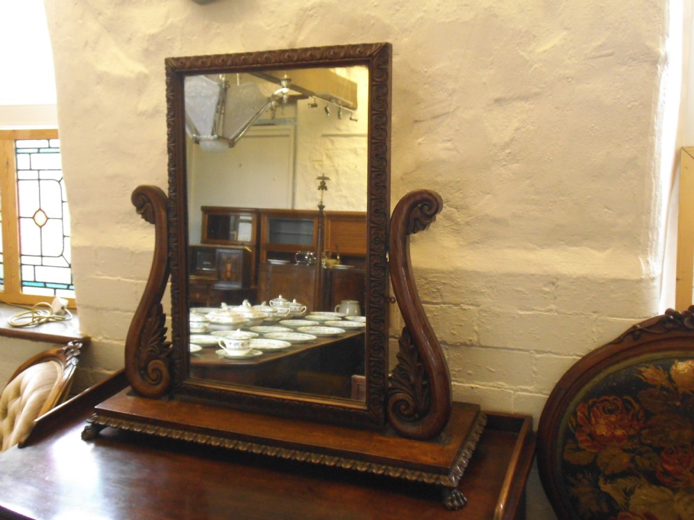 Victorian Oak dressing mirror