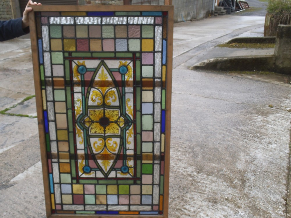 Large Victorian painted window