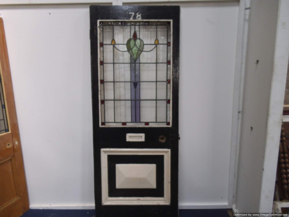 Art Noveau leaded glass door