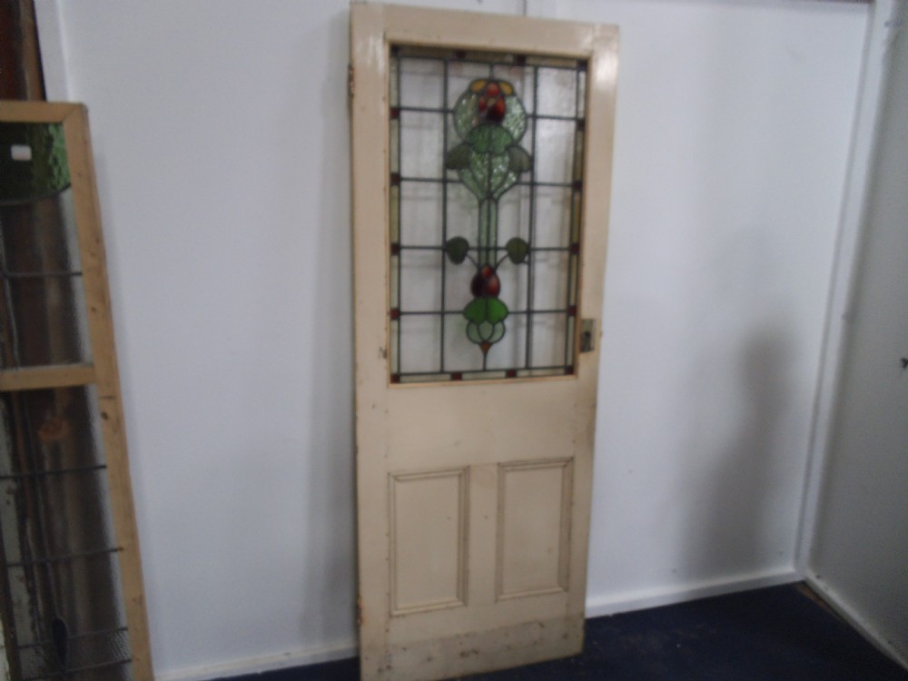 Fantastic floral leaded glass door
