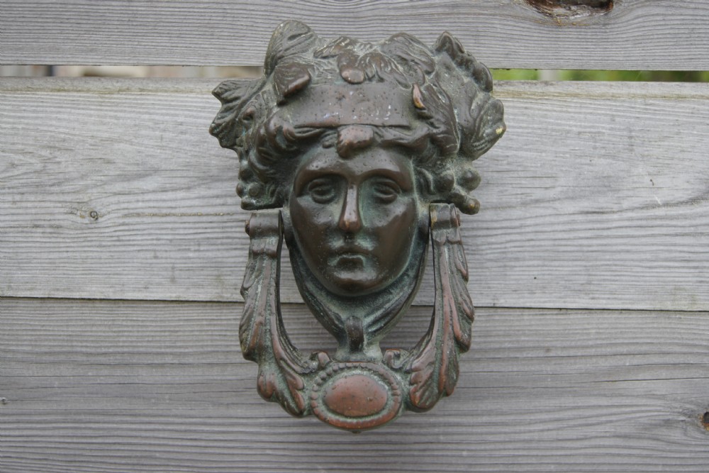 Victorian bronze door knocker