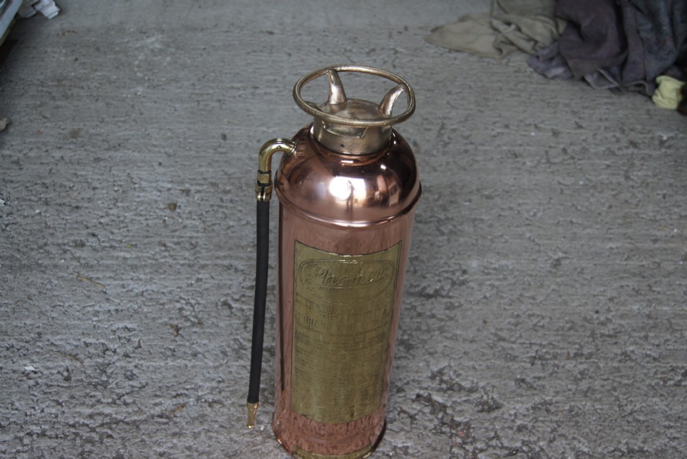 Fantastic copper and brass original fire extinguisher