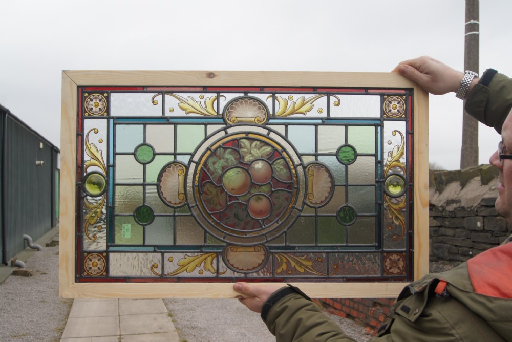 Fabulous Victorian painted and stained glass window