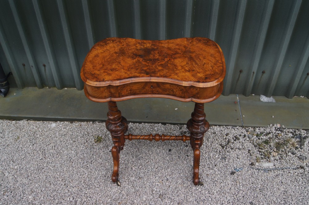 Wonderful burr walnut sewing table