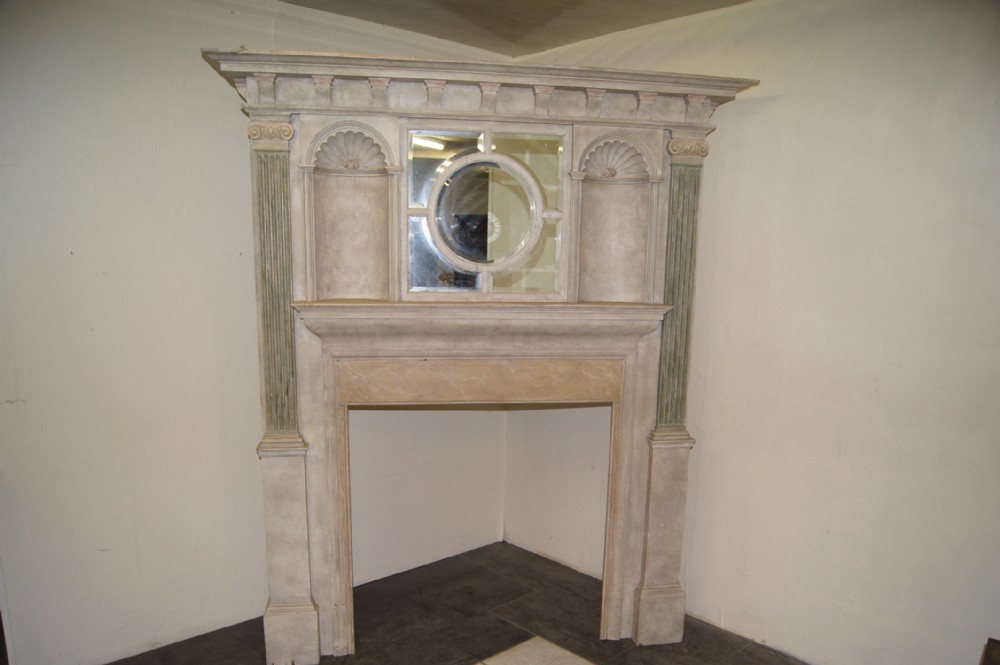 An unusual Pine fire surround