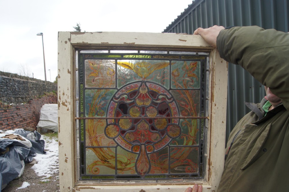 Very good unusual painted window