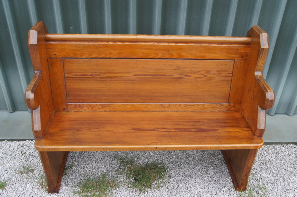 Great size pitch pine Victorian pew (more than one available)