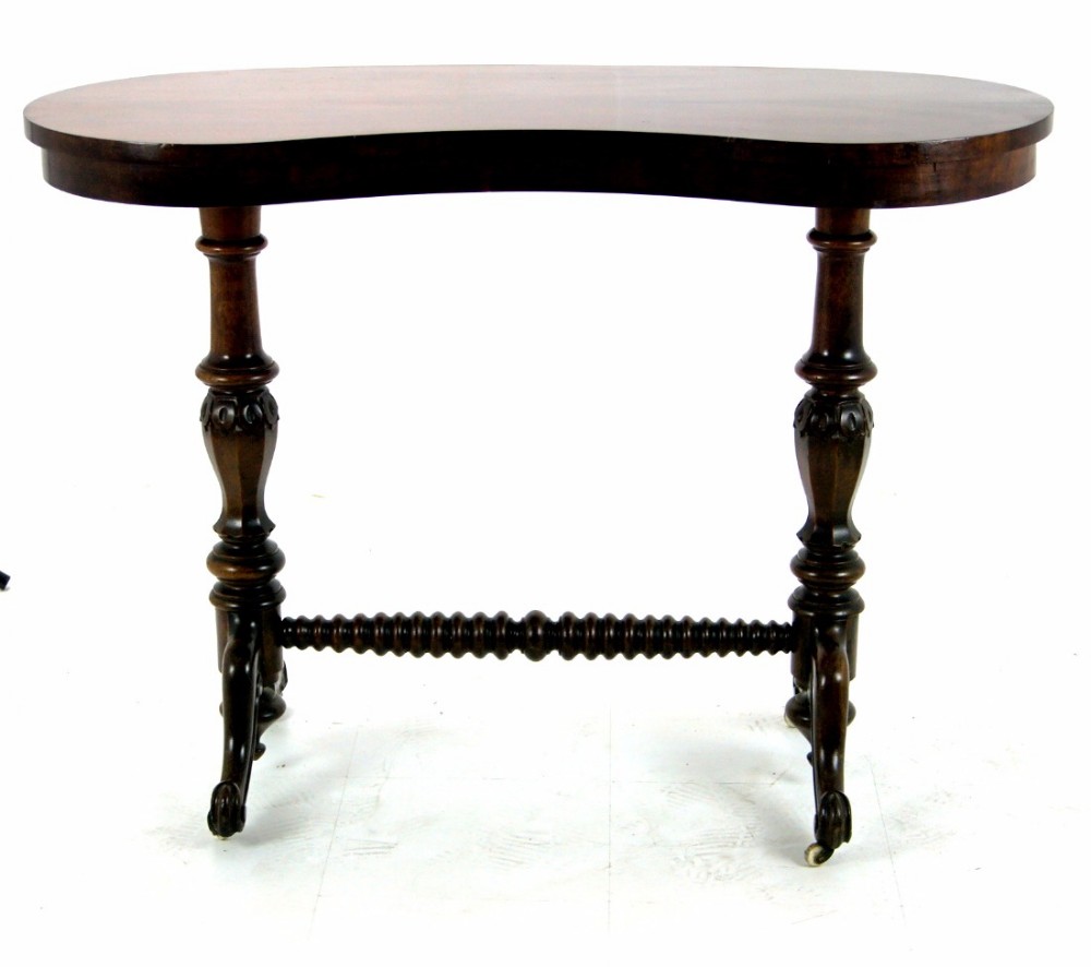 Fabulous unusual early Victorian kidney shaped side table