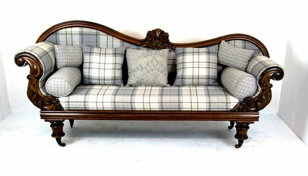 Stunning mahogany double ended sofa