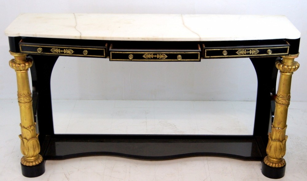 A stunning rare regency English console table