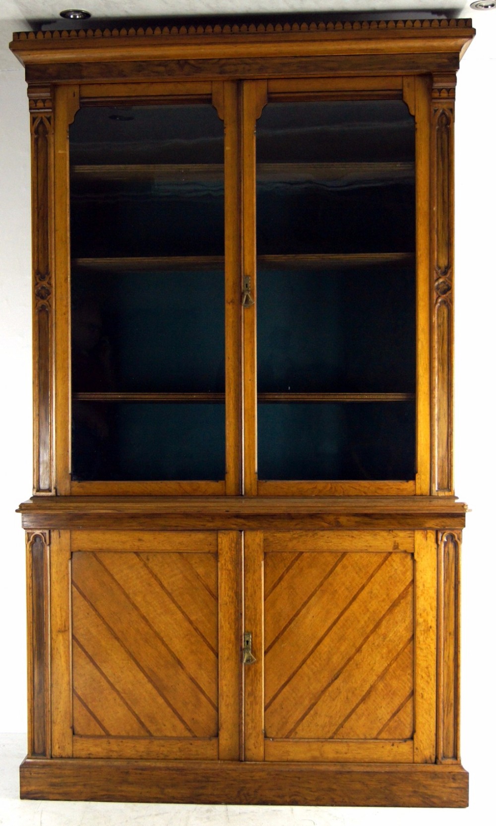 Quality Antique Oak Bookcase by Edwards & Roberts.