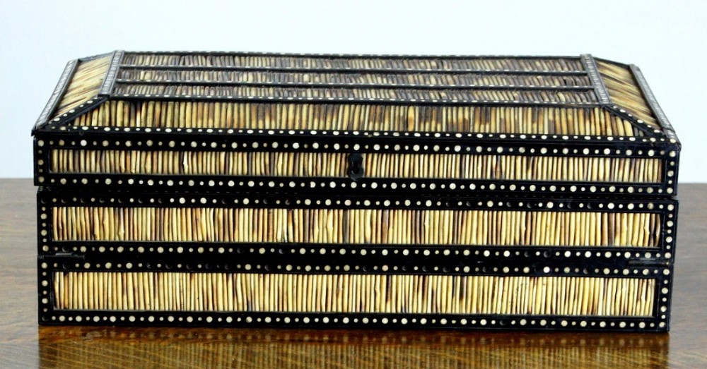 An exceptional quill work box 