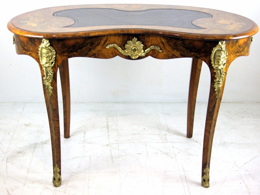 SUPERB VICTORIAN BURR WALNUT ORMOLU MOUNTED DESK