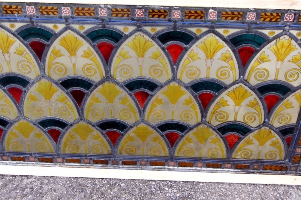A profusely painted Victorian window