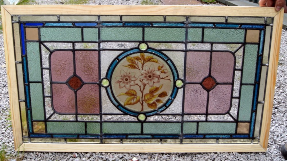A good painted Victorian flower window