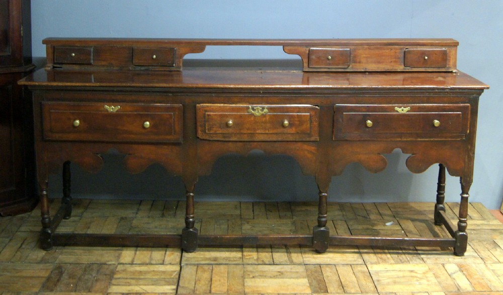 A large oak 18th century dresser base