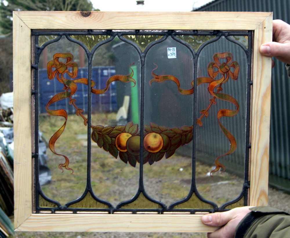 A good painted fruit window with swags
