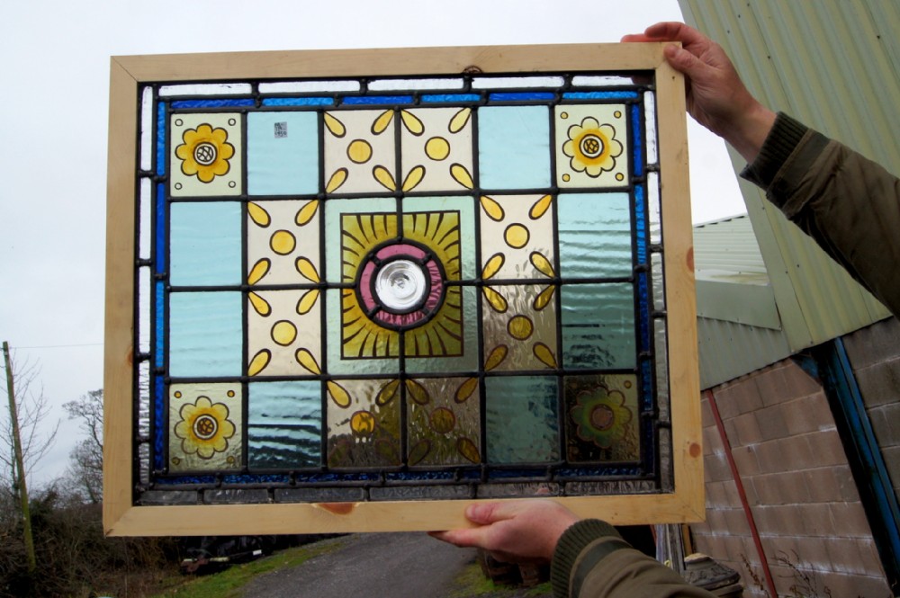 A fantastic stained glass painted window