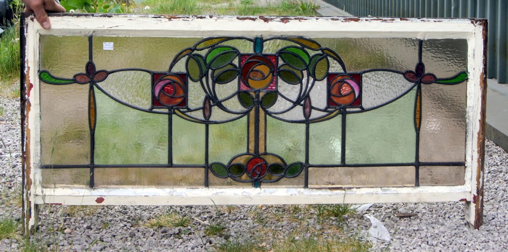A magnificent Mcintosh style stained glass window