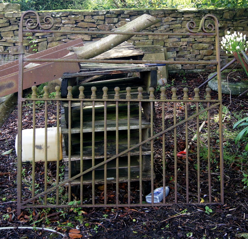 Victorian large wrought iron pedestrian gate