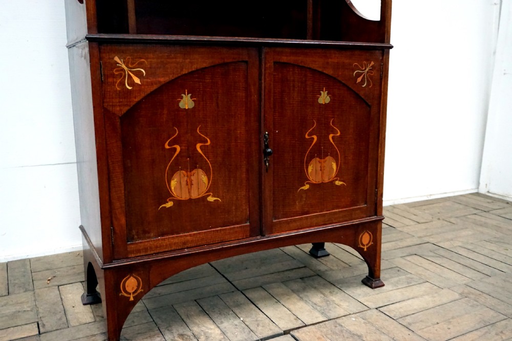 A very good art nouveau inlaid Scottish school cabinet View IV