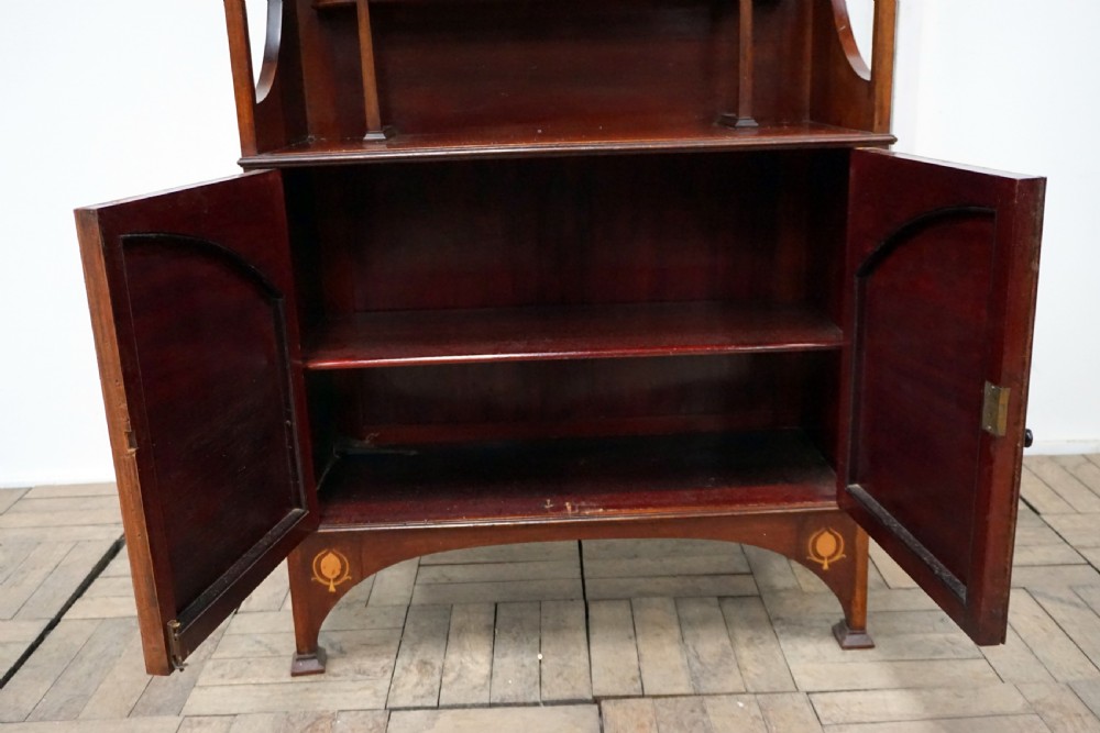 A very good art nouveau inlaid Scottish school cabinet View VI