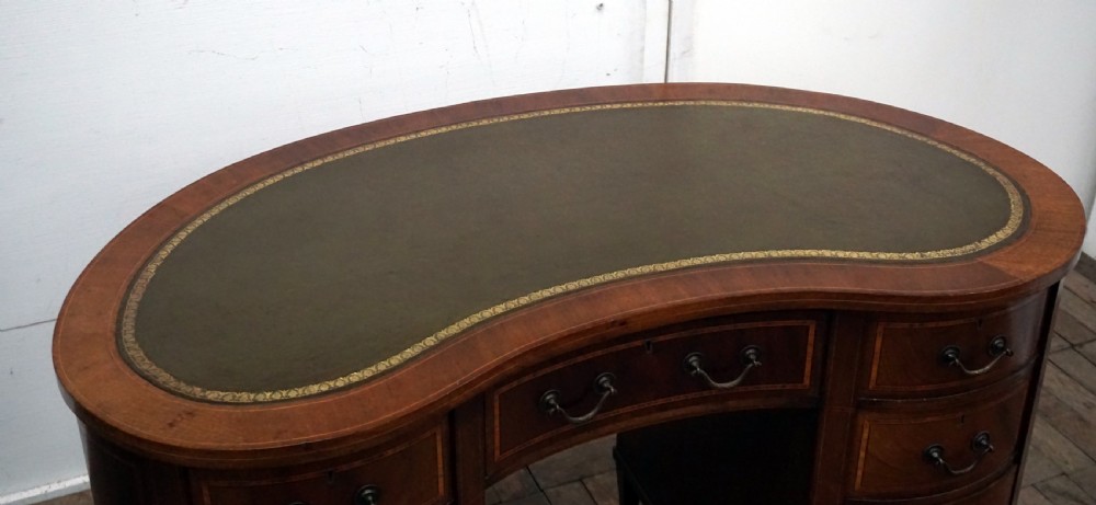 An outstanding quality kidney shaped desk  View II