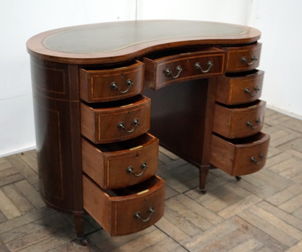 An outstanding quality kidney shaped desk  View VIII