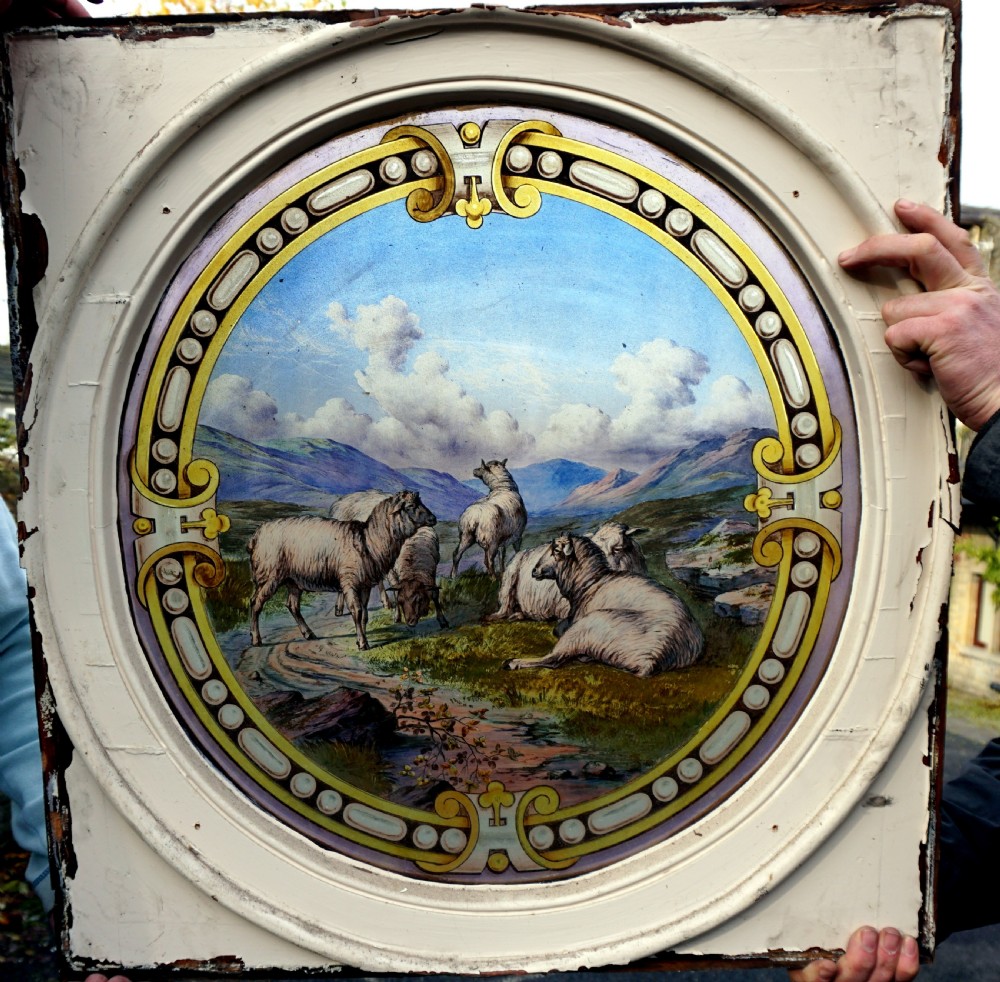 A magnificent Victorian painted stained glass window  