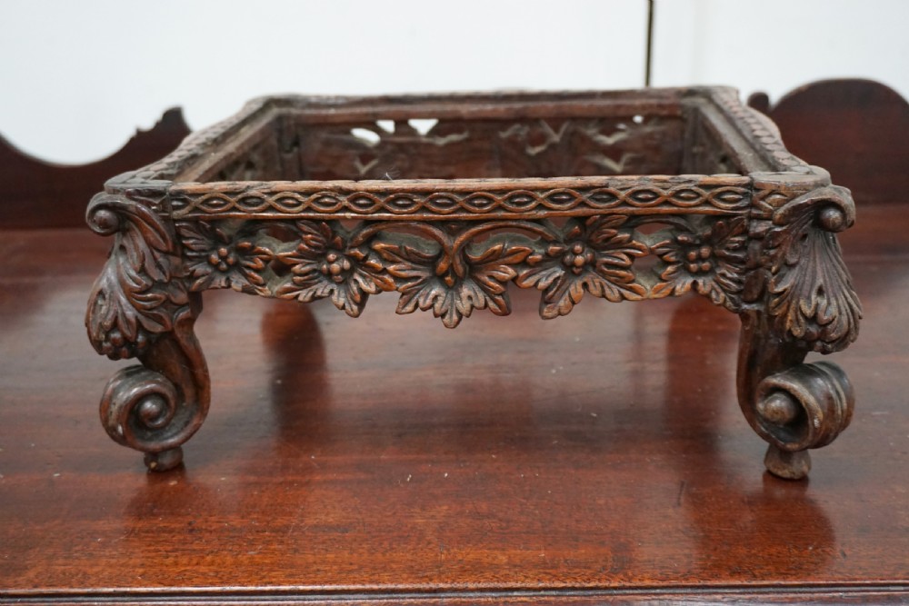 A well carved Rosewood Victorian footstool View V