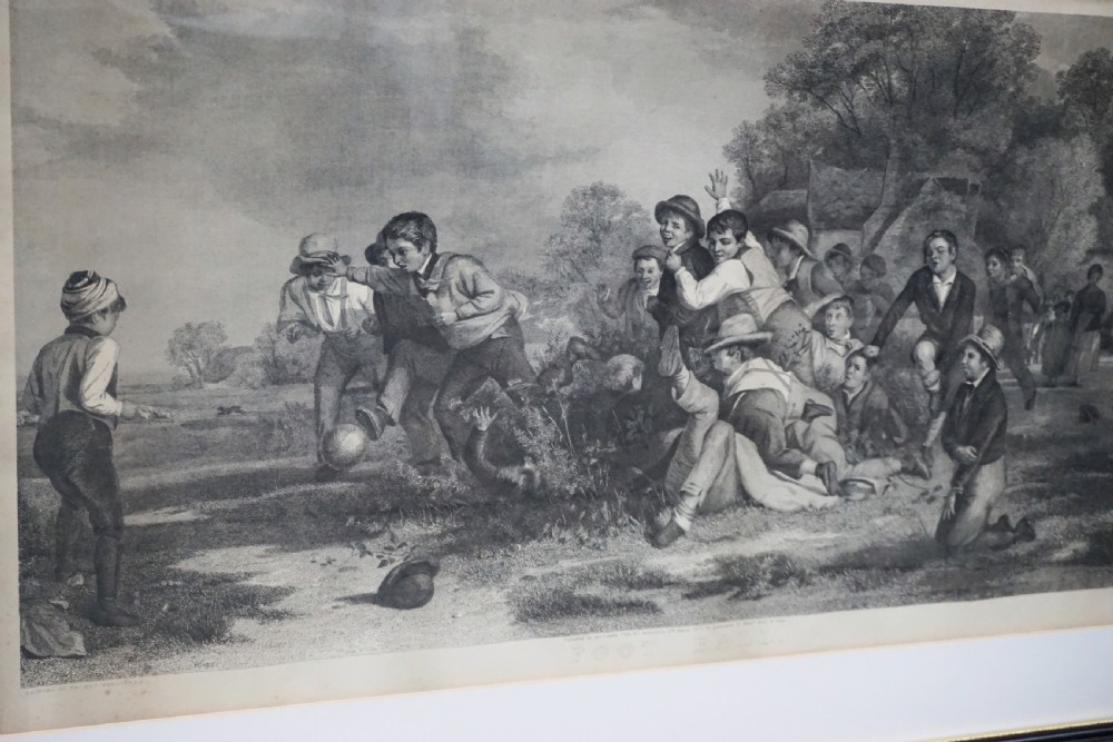 A good Victorian print of children playing football  View II