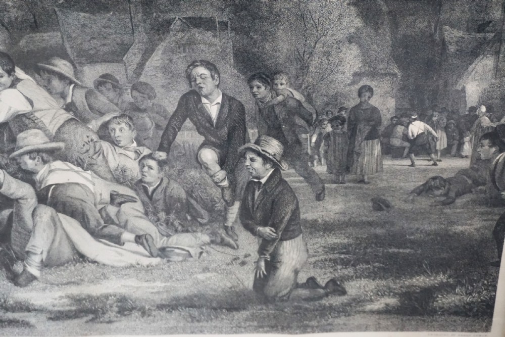 A good Victorian print of children playing football  View IV
