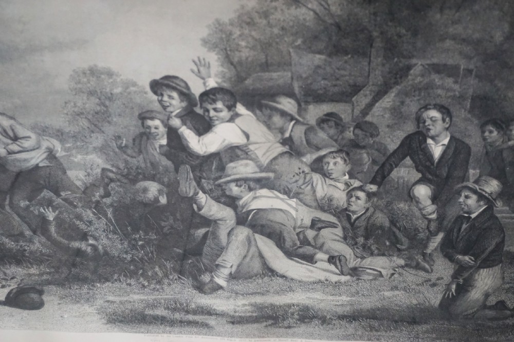 A good Victorian print of children playing football  View V