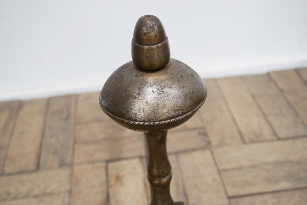 Pair of good French Victorian steel andirons  View III