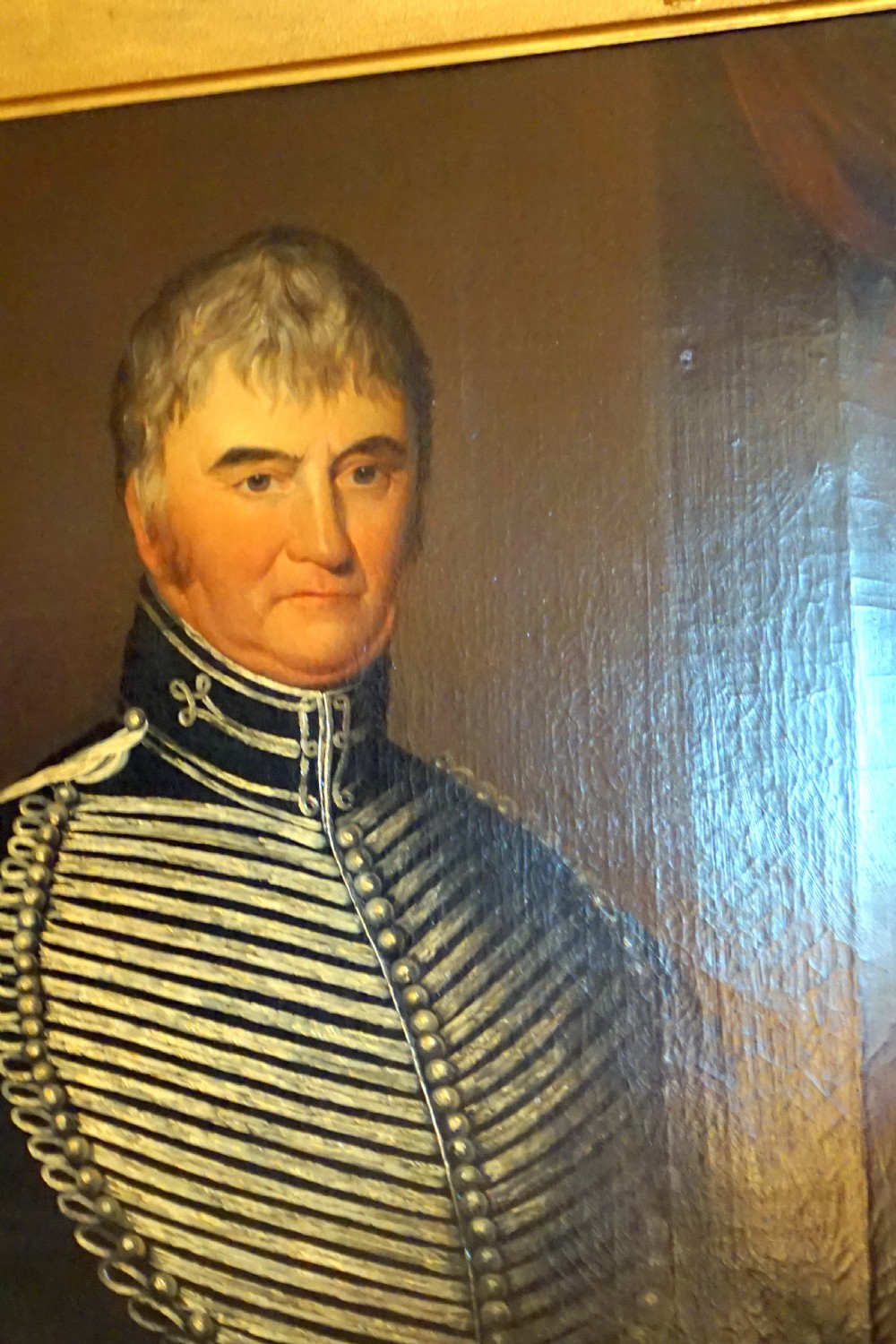 An early 19th century portrait on oil of a military gentleman 'Captain Cuttle' View II