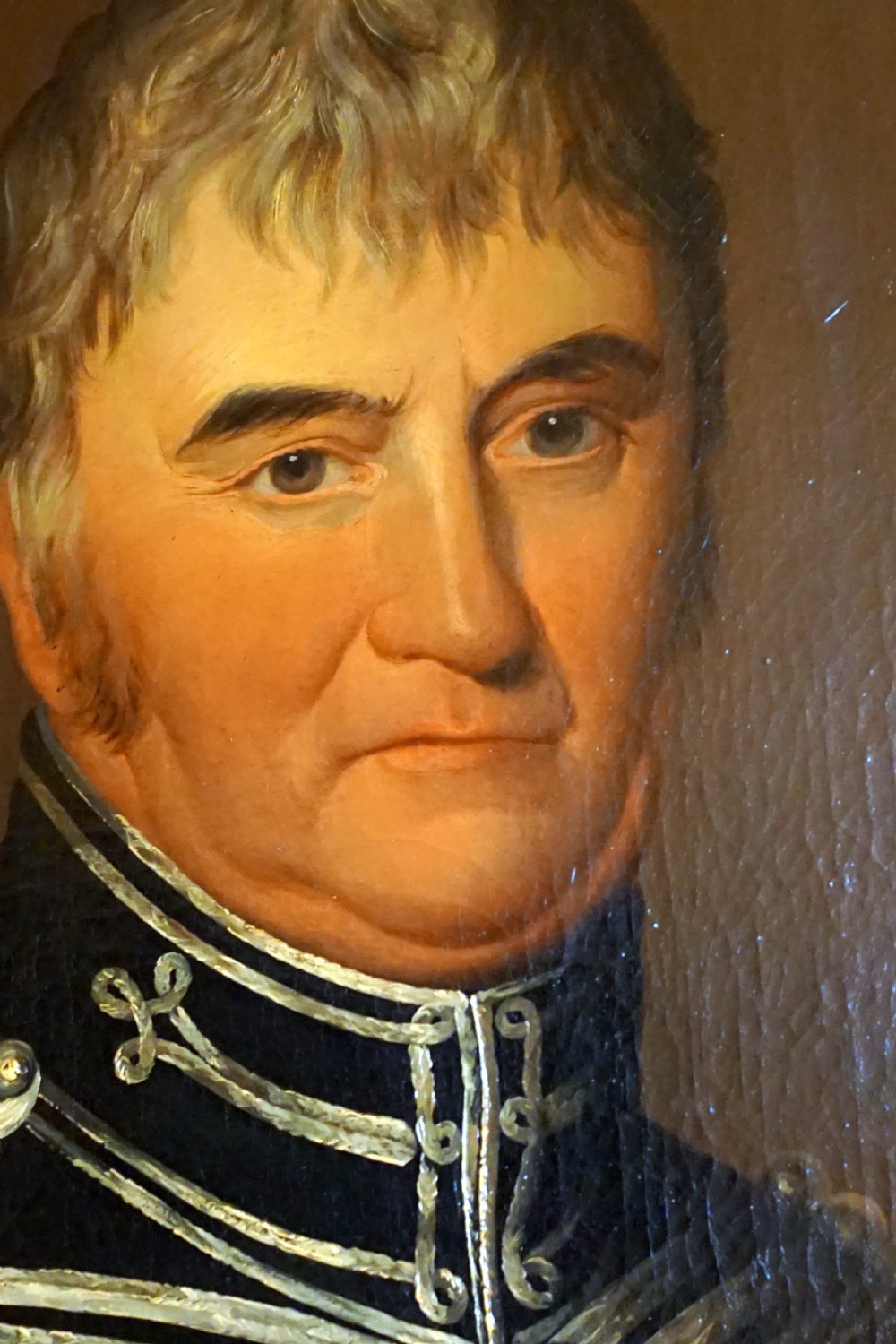 An early 19th century portrait on oil of a military gentleman 'Captain Cuttle' View III