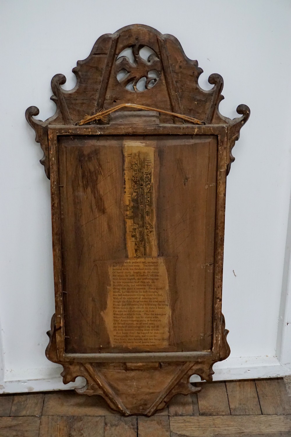 A good Chippendale style Georgian walnut mirror View IV