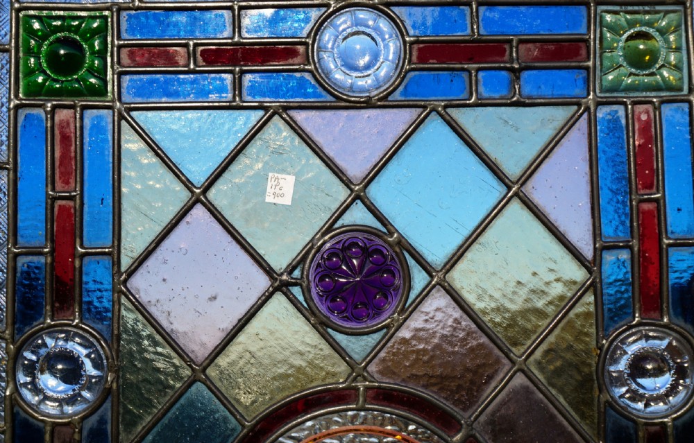 A fantastic painted leaded glass bird window View III