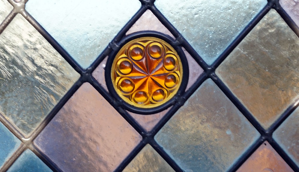 A fantastic painted leaded glass bird window View IV