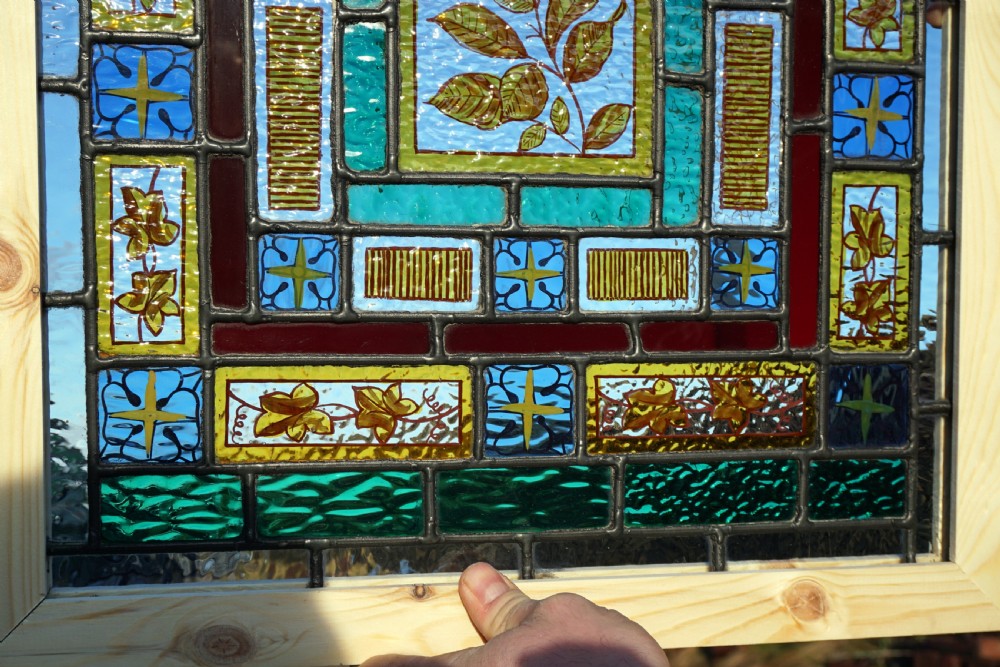 A very good painted leaded glass window View III
