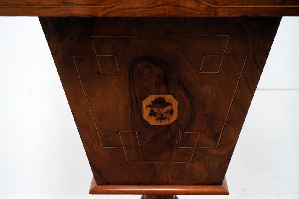 A good honest original Victorian burr walnut sewing box View II