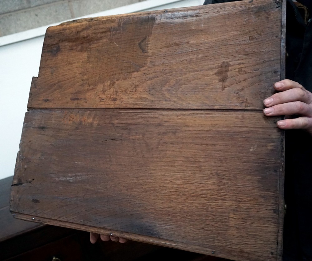 An amazing early 18th century oak dresser baser  View V