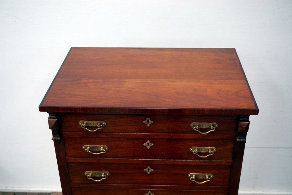 An immaculate Victorian walnut chest of drawers View II