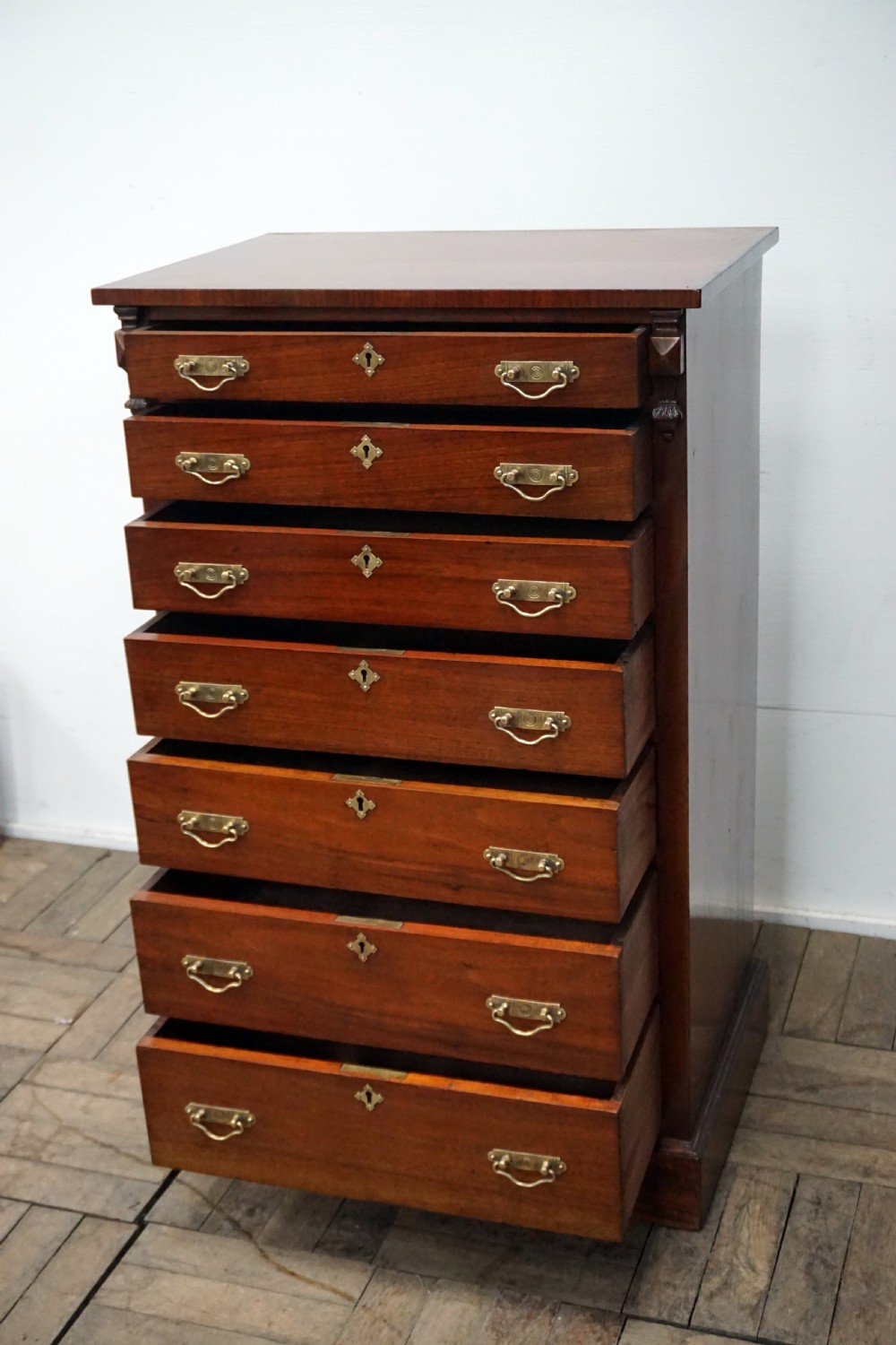 An immaculate Victorian walnut chest of drawers View III