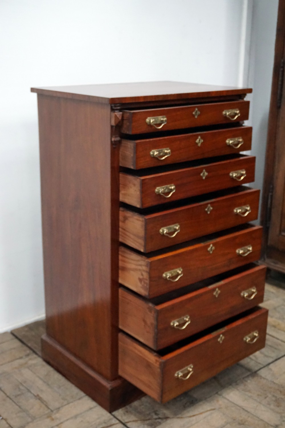 An immaculate Victorian walnut chest of drawers View VI